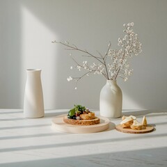 A photo of a clean and simple background for food photography.