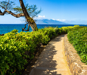 The Wailia Oceanfront Boardwalk Trail, Wailia, Maui, Hawaii, USA