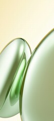 green glass and Liquid matte abstract wave. 3d rendering illustratiuon.