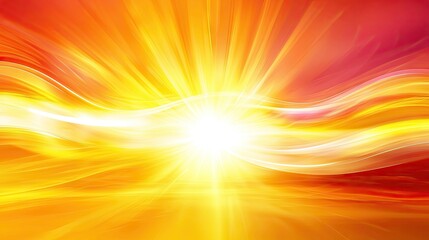 Obraz premium Abstract radiant sunburst; vibrant colors; dynamic energy