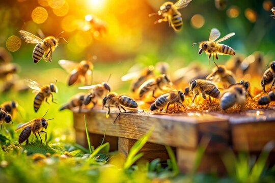 Miniature Honey Bee Communication: A Tilt-Shift Study of Busy Bees