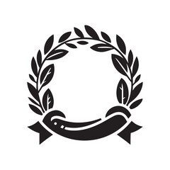 Modern Round Floral Frame Silhouette Vector Art | Elegant Decorative Border Design