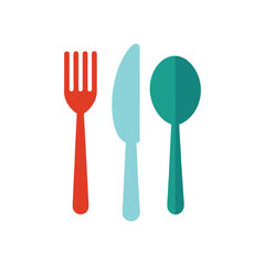Elegant Fork, Spoon, and Knife Vector Illustration.
