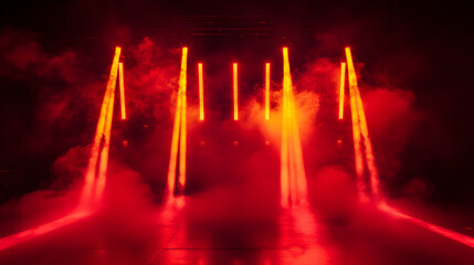 Red and yellow laser light background
