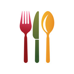 Elegant Fork, Spoon, and Knife Vector Illustration.

