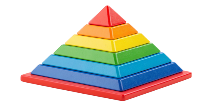 Vibrant Colorful Toy Pyramid Isolated on Transparent Background – Perfect for Kids’ Concepts & Design Projects
Stacked Rainbow Toy Pyramid Cut Out on Transparent Background – High-Quality PNG for Crea
