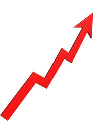 경제 흐름을 나타내는 3D 화살표 이미지