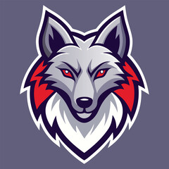 simple wolf logo illustration design