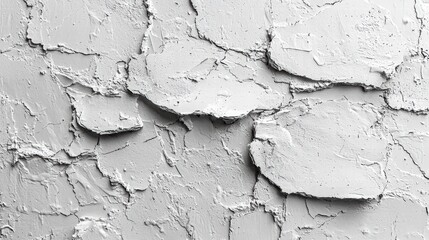 Obraz premium Distressed white wall showcasing peeling paint accentuating vintage charm and rustic aesthetic appeal