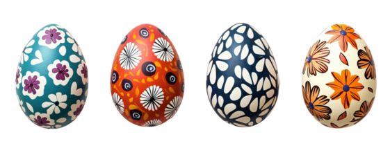 Png of Exquisite Floral Fantasy Hand-Painted Egg Collection on transparent background.