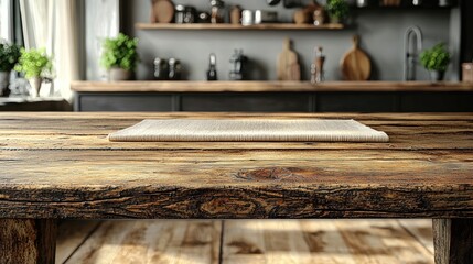 Wooden table with an open book on it creating a serene study space filled with natural light