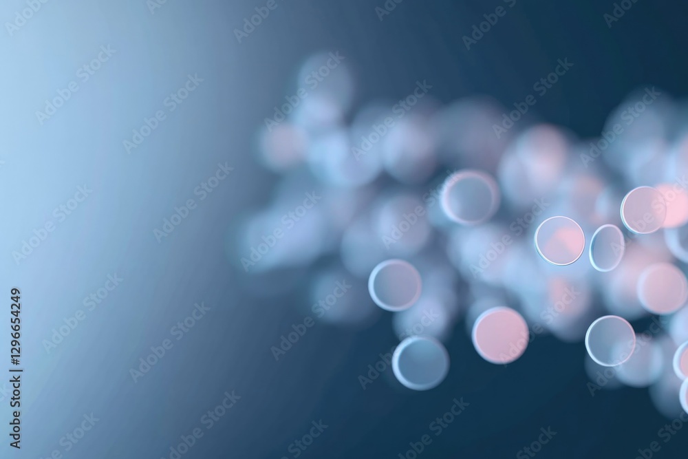 Poster blurred background with soft pastel colors and floating social media icons dynamic and creative comp