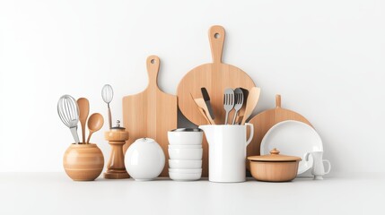 3D object of Kitchen Decor on white background