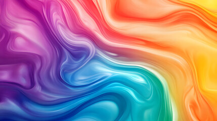 Obraz premium Rainbow colored marble background, colorful wavy lines on marbled stone