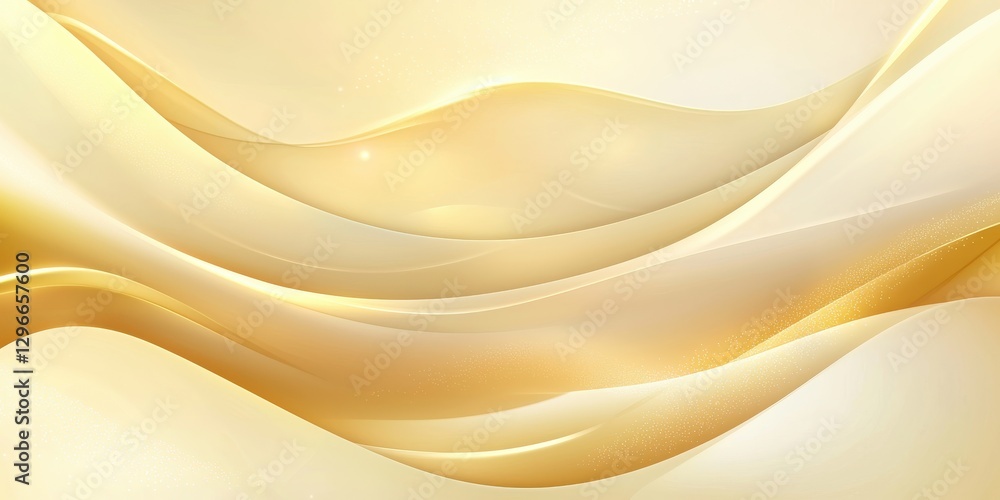 Poster elegant soft-focus abstract background with glowing golden bokeh, smooth gradients, and premium dept