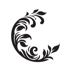 Creative Ornament Design Silhouette Vector Art | Decorative Vintage & Floral Pattern