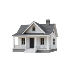 A beautiful, simple vector design of a small house with a transparent  background, png