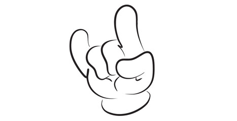 Hand making different gesture