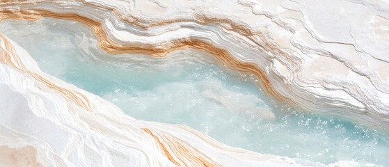 Tranquil water pool natural springs visual artwork serene environment aerial view nature's beauty