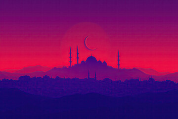 Naklejka premium Islamic city