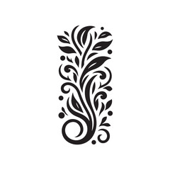 Creative Ornament Design Silhouette Vector Art | Decorative Vintage & Floral Pattern