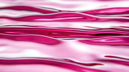 A close-up of shimmering pink waves creates a fluid, abstract pattern, evoking a sense of calm and elegance.