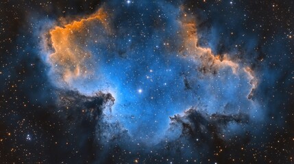 Fototapeta premium Stunning Space Nebula with Stars and Cosmic Gas Clouds Art