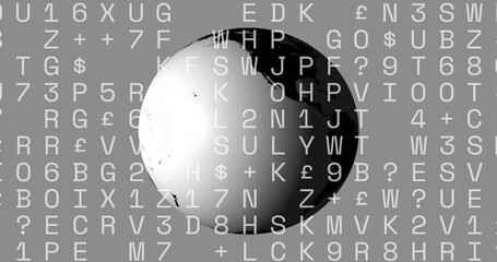 Image of financial currency symbols over globe