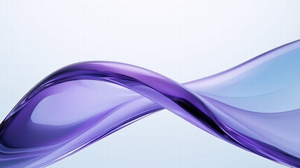 purple glass and Liquid matte abstract wave. 3d rendering illustratiuon.