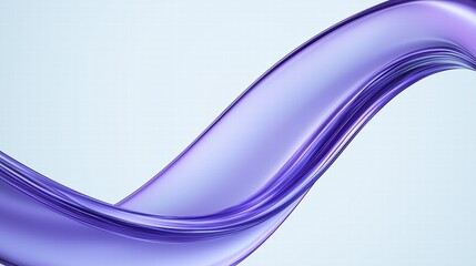 purple glass and Liquid matte abstract wave. 3d rendering illustratiuon.