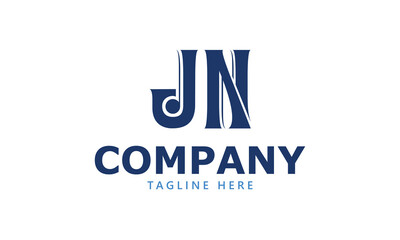 Fototapeta premium JN J jn initial logo | initial based abstract modern minimal creative logo, vector template image. luxury logotype logo, real estate homie logo. typography logo. initials logo