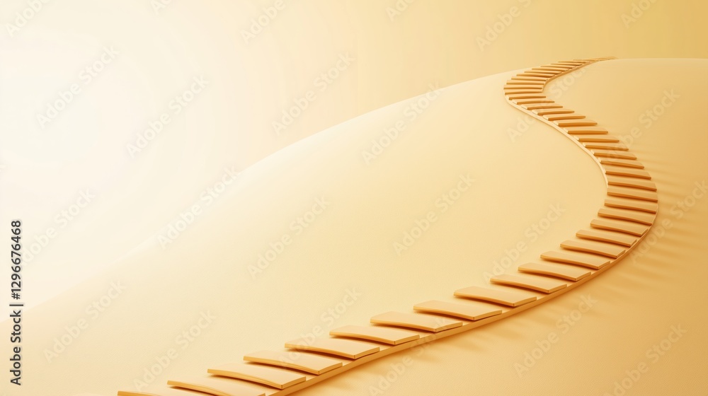Poster uneven path of binary code symbolizing digital journey through abstract landscape