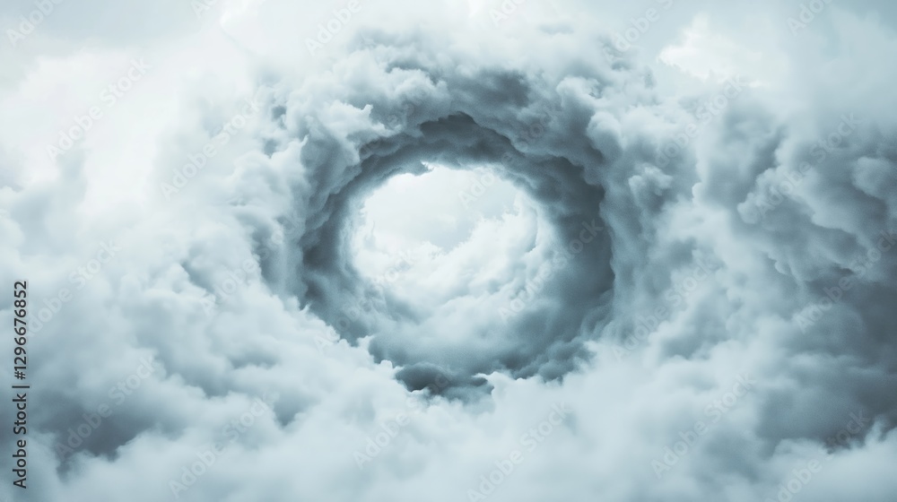 Poster abstract representation of dynamic weather patterns forming in a dramatic cloud formation