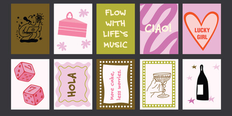 Modern abstract food illustrations for kitchen and dining spaces. Playful and stylish compositions inspired by Matisse, ideal for cafes, restaurants, and home decor. Minimalist and vibrant prints for 