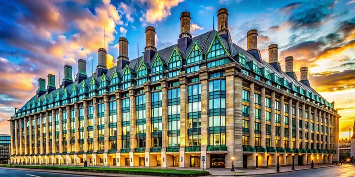Modern London Government Building Exterior Architecture Photography