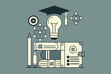 A vector illustration representing law and legal services. It features a giant gavel, a legal document, and a businessman with a briefcase, symbolizing justice, contracts, and legal professionals.

