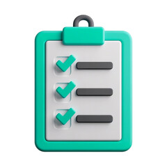 3D Checklist Icon