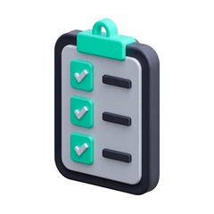 3D Checklist Icon