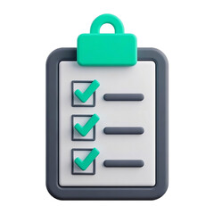 3D Checklist Icon