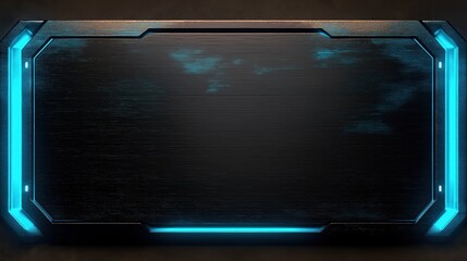 Obraz premium Background abstract neon cyberpunk blue technology banner wallpaper