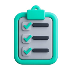 3D Checklist Icon