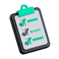 3D Checklist Icon