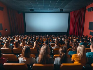 Movie theater audience watching film (1)