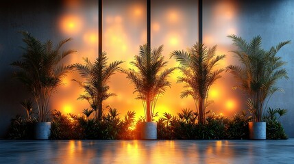 Obraz premium A lush room filled with various green plants creating a fresh and inviting indoor environment