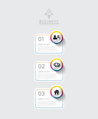 Vector business Presentation Connecting Steps Infographic Template