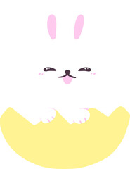 Rabbit with Easter egg