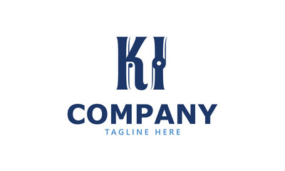 KI K ki initial logo | initial based abstract modern minimal creative logo, vector template image. luxury logotype logo, real estate homie logo. typography logo. initials logo