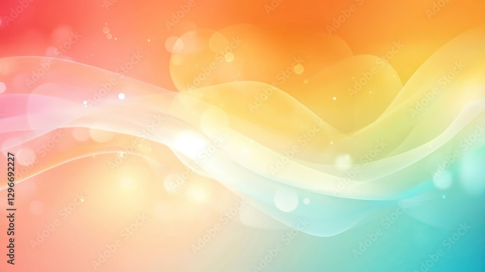 Aufkleber abstract colorful background with flowing lines and bokeh