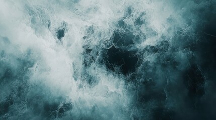 Fototapeta premium Dramatic Seas with Dark Clouds and Crashing Waves