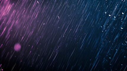 Abstract depiction of falling rain with purple and blue colors